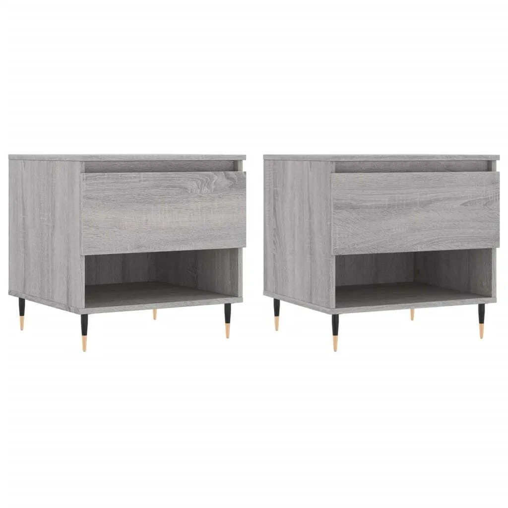 Set Tavolini Ausiliari Grigio Sonoma 50x46x50 cm | Ufficio e Casa