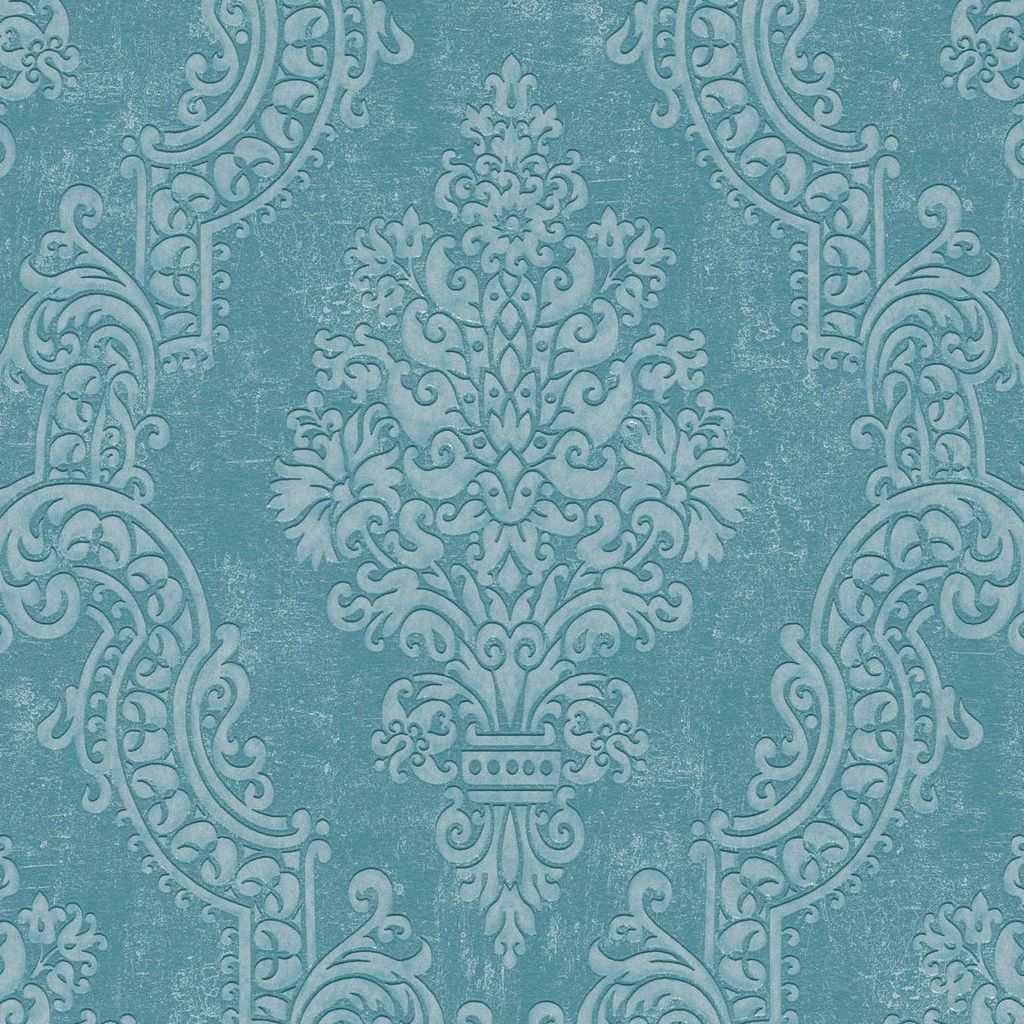 Barock-Tapete mit Ornamenten Blau Silber – Vliestapete klassisch – Mustertapete AS-Creation (KG-174512)