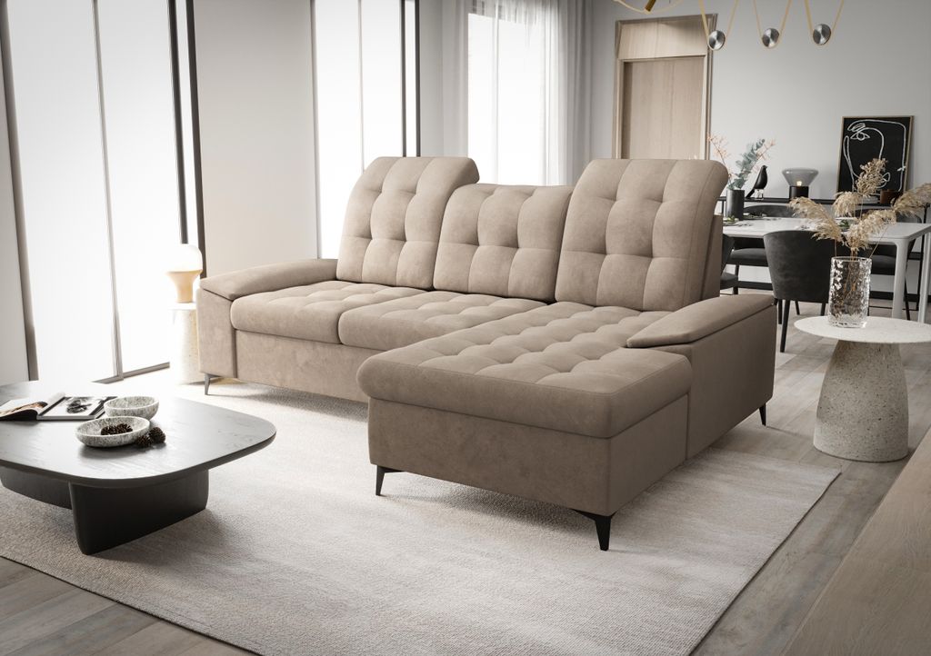 Ecksofa Klein 257 cm Beige Rechts Sally 02 Kongo RBN18