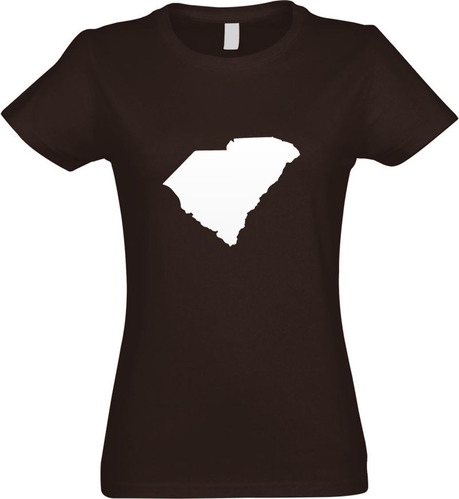 Kiwistar - T-Shirt tailliert - Damen - Chocolate - USA - Bundesstaat - South Carolina - mit Motiv Bedruckt - Funshirt Design - Sport - Freizeit - D...