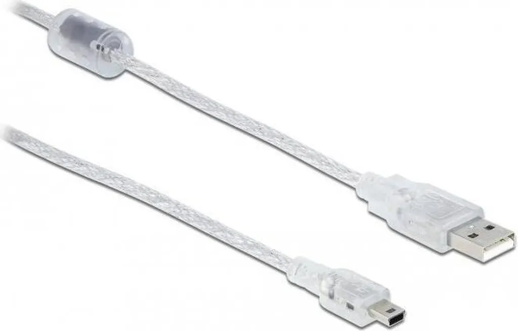 Cavo USB Industriale Delock Mini-B 5m - Resistente e Trasparente