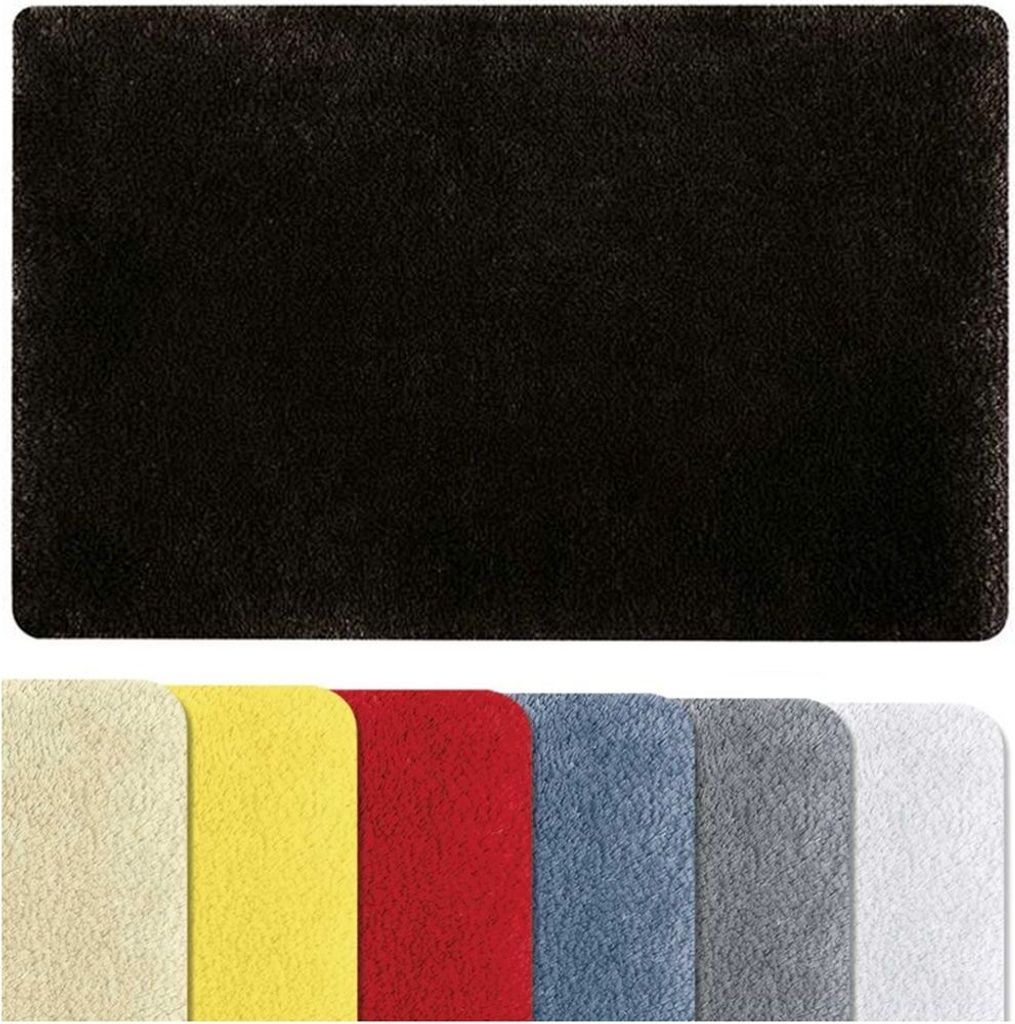 Spirella Badteppich - Hochflor - schwarz - 60 x 90 cm