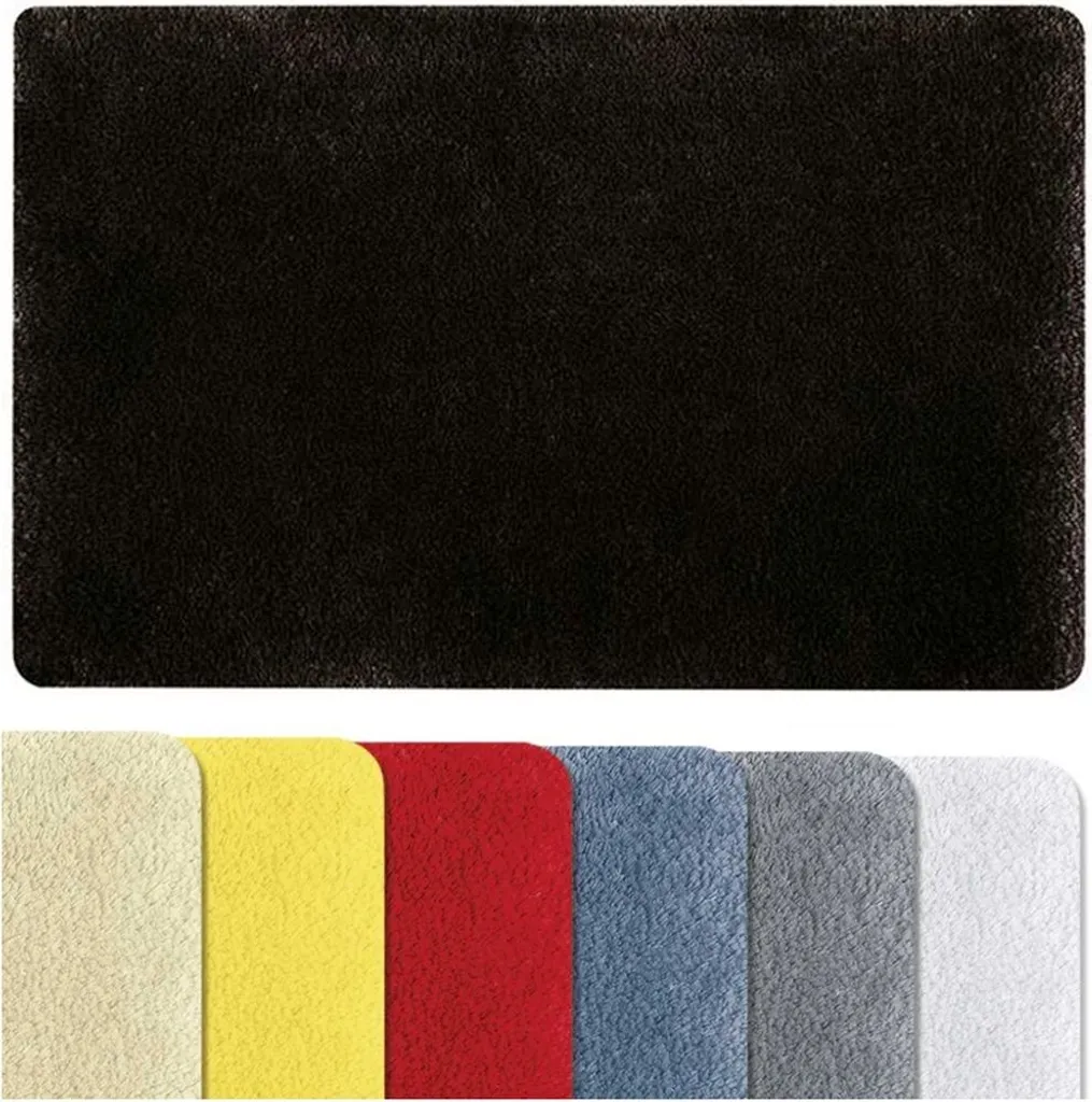 Spirella Fino Supersoft Tappeto Doccia Nero 60x90cm Design Moderno