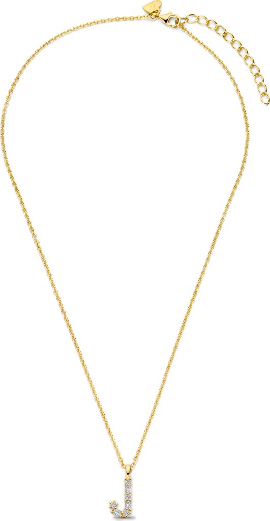 New Bling - 9NB-1456-J - silberne Halskette mit Buchstabe J Produktbild 