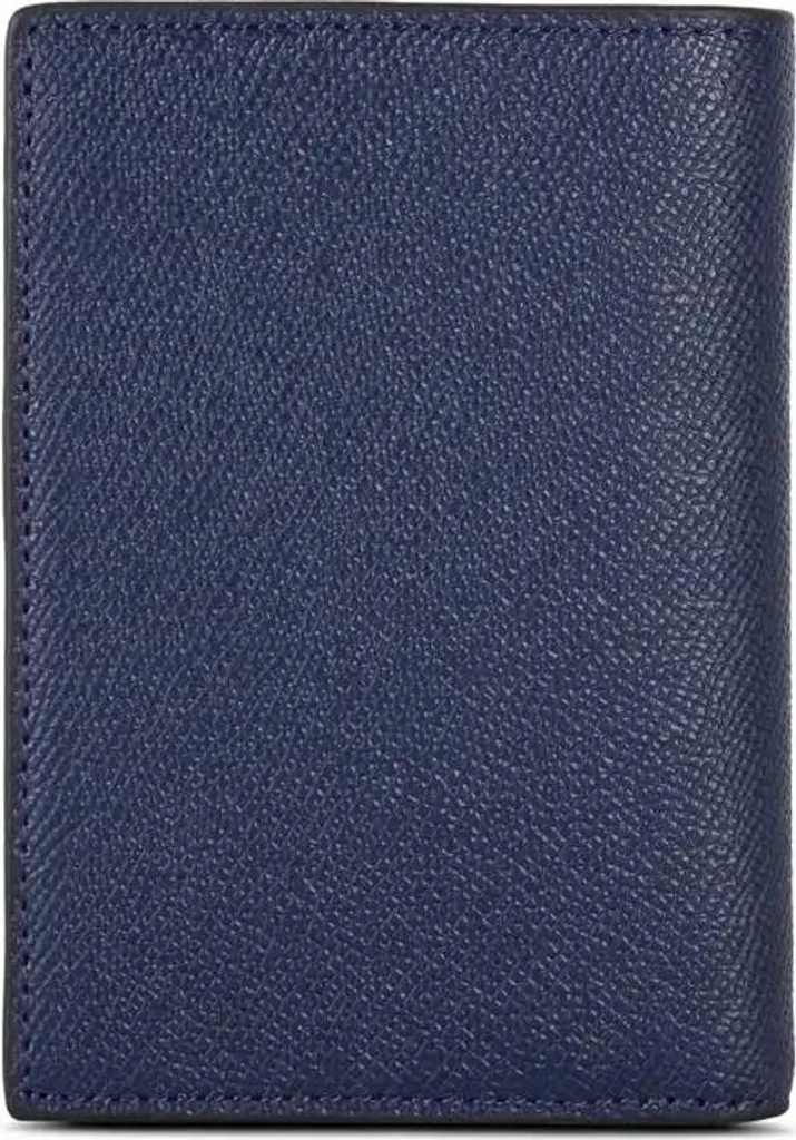 Lancaster Portefeuille Delphino RFID Bleu : Compagnon Cuir à Volets
