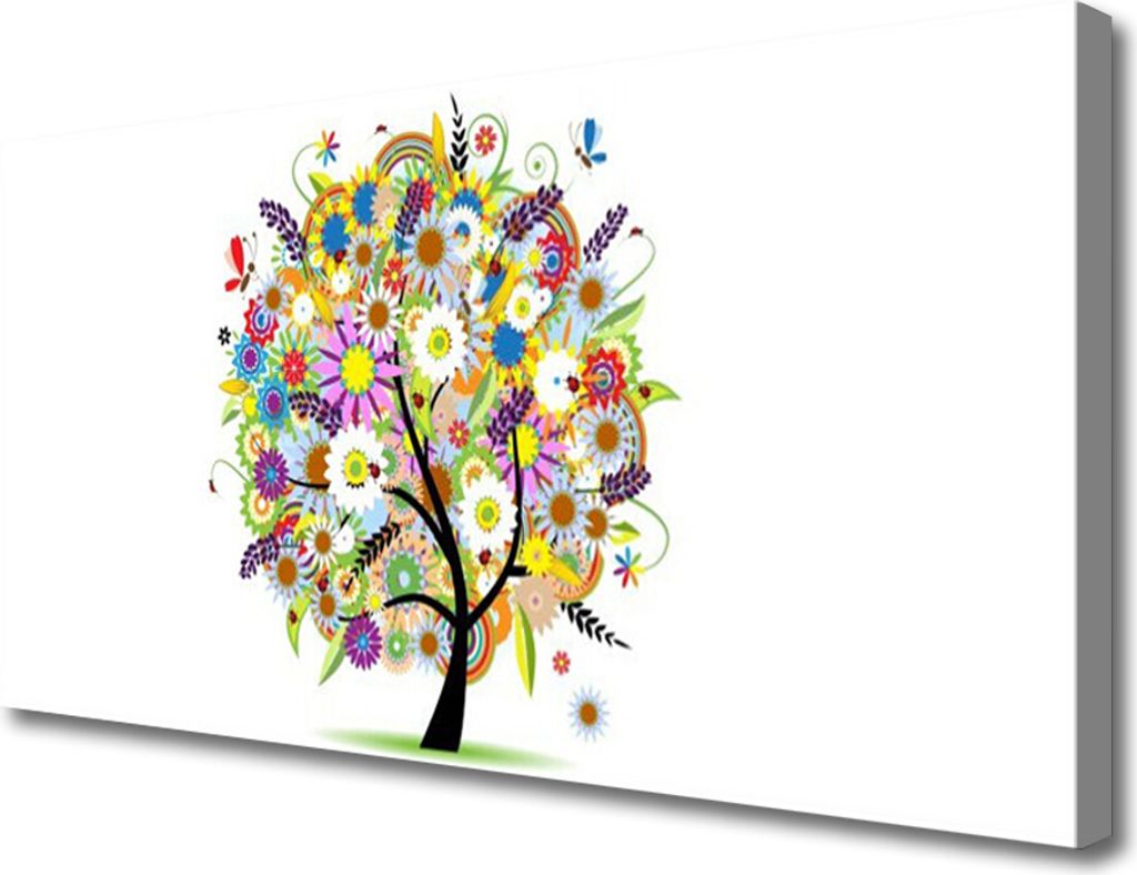 Tulup Leinwand-Bilder 100x50 Wandbild Canvas Kunstdruck Baum Kunst