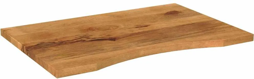 Plateau de table en manguier brut pour bureau assis-debout 80x50cm
