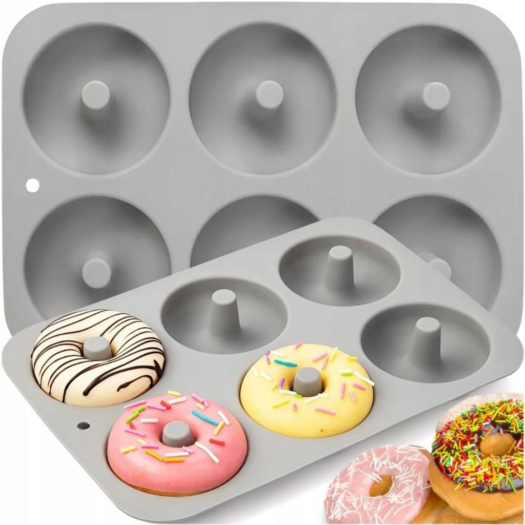 Donut-Silikonbackform für 6 Stück – Backform für Donuts & Produktbild 