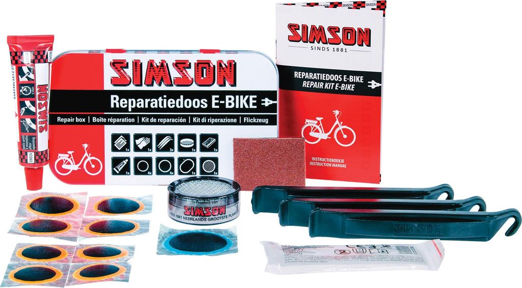 reparatursatz E-Bike Aluminium rot/weiß 14-teilig Obrázok produktu 
