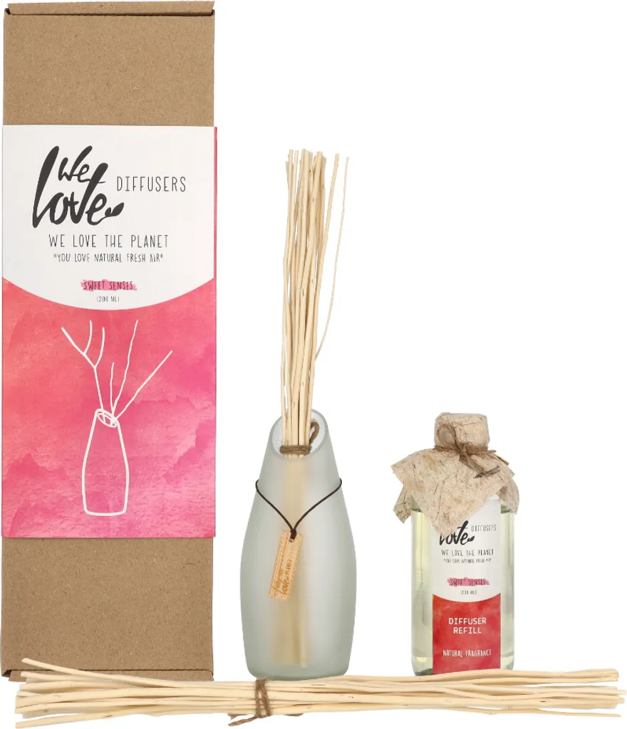 Diffuseur de parfum d'ambiance naturel Sweet Senses 200ml en verre