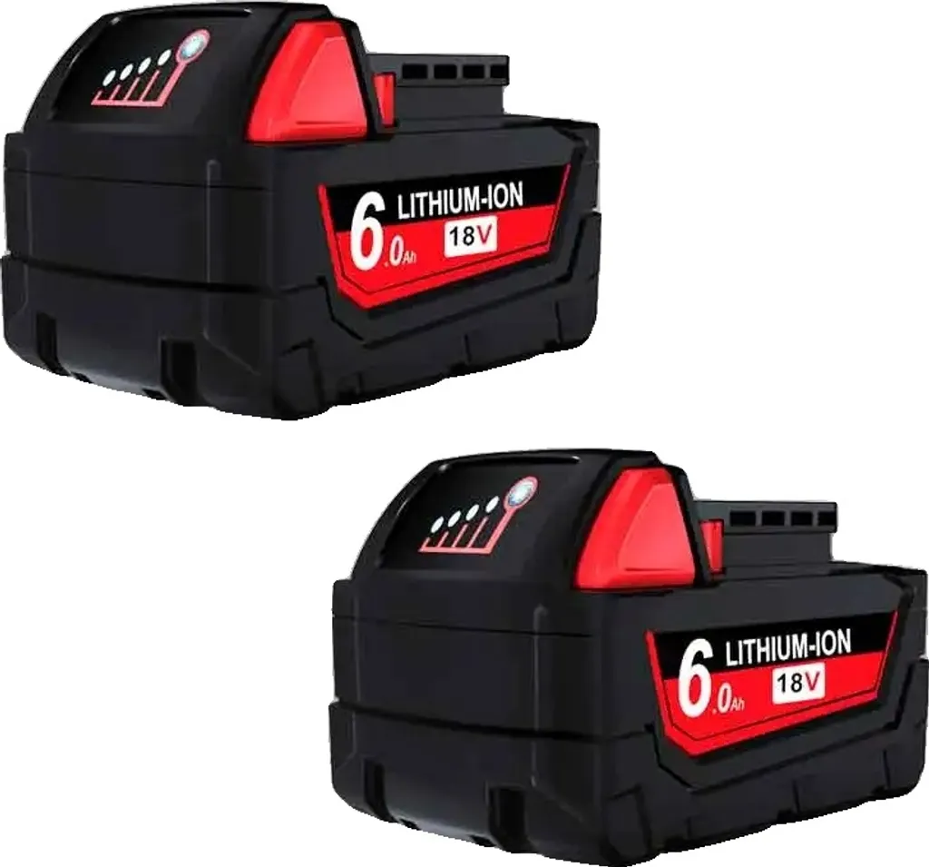 Batterie Li-ion 18V 6.0Ah Confezione da 2 - Alta Efficienza Energetica