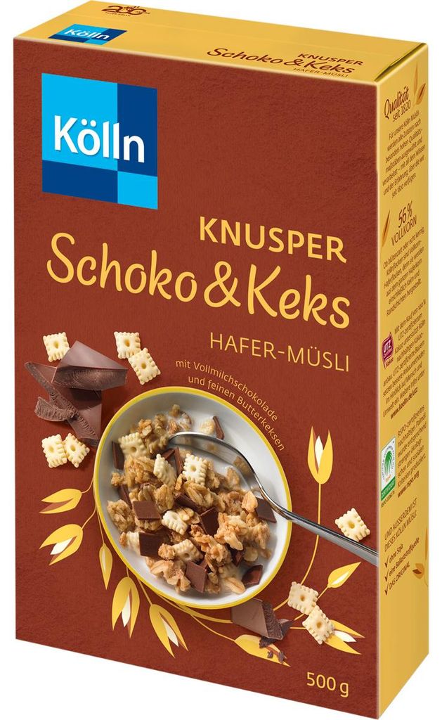 Kölln čokoláda a sušenky ovesné müsli čokoláda a máslové Obrázek produktu 