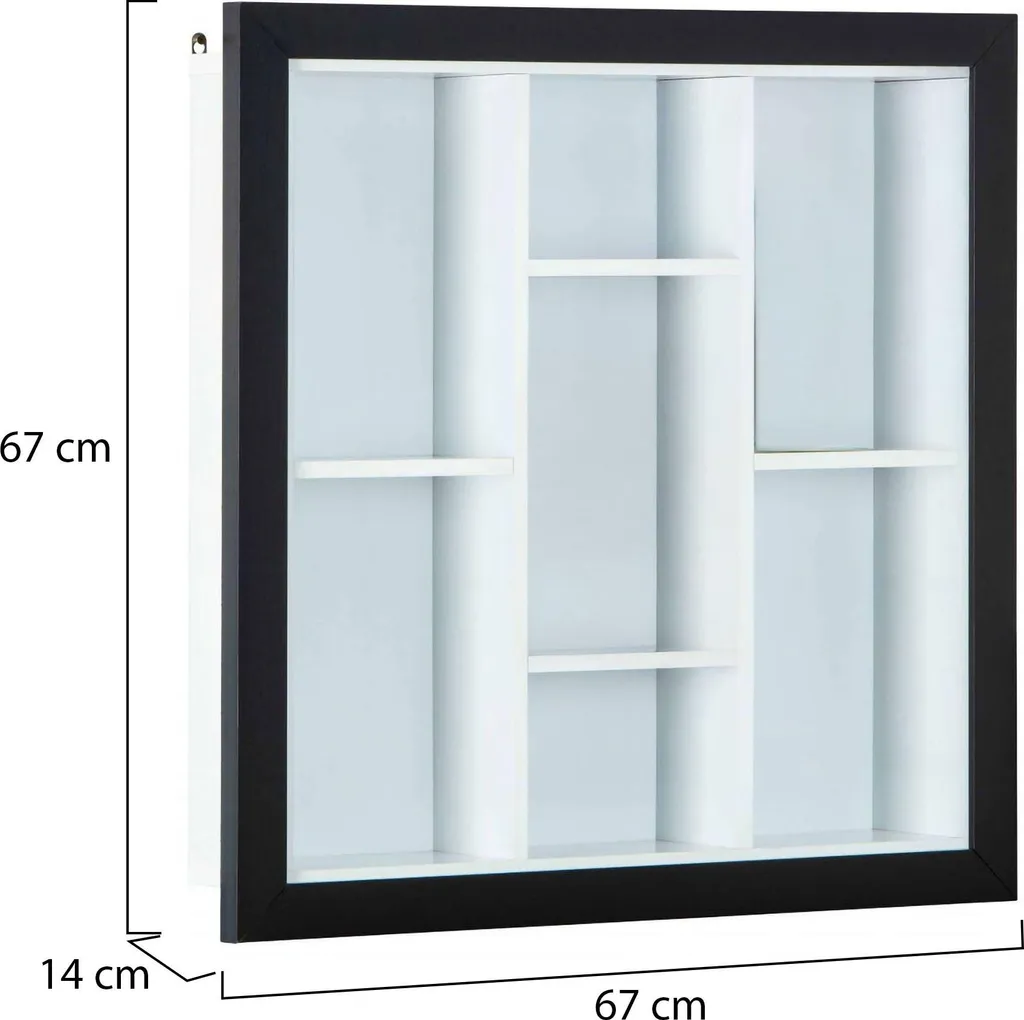 Étagère Murale Septem Inter Link Robuste en Noir et Blanc 80 cm - 8