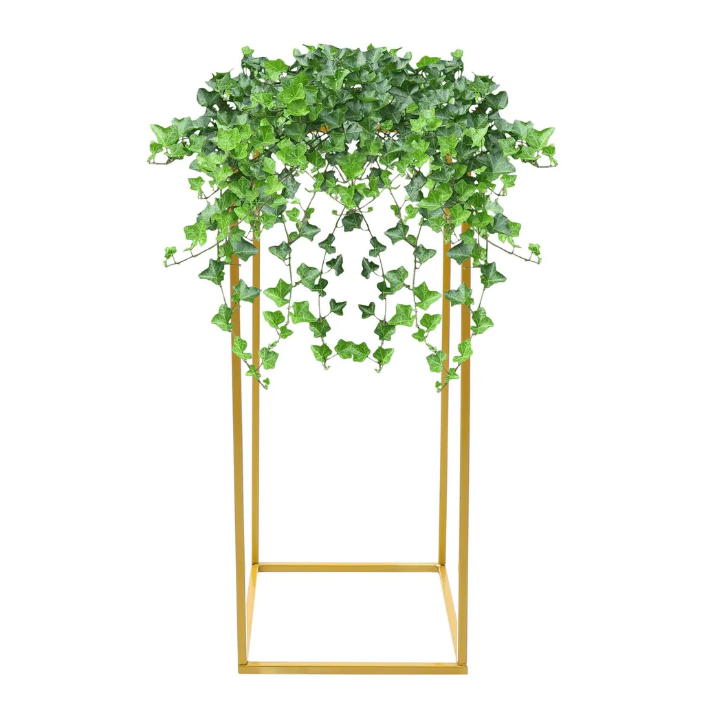 Support de Fleurs de Table pour Mariage Colonne Décorative Dorée 60cm - 8