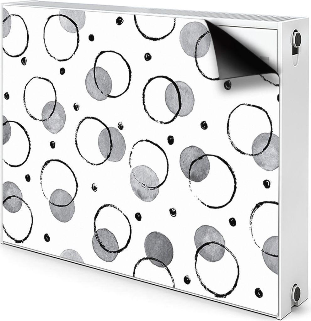Magnet Heizkörperverkleidung Heizkörper-Abdeckung Heizung Heizkörper 90x60 cm - Tintenstrahl, Kreise