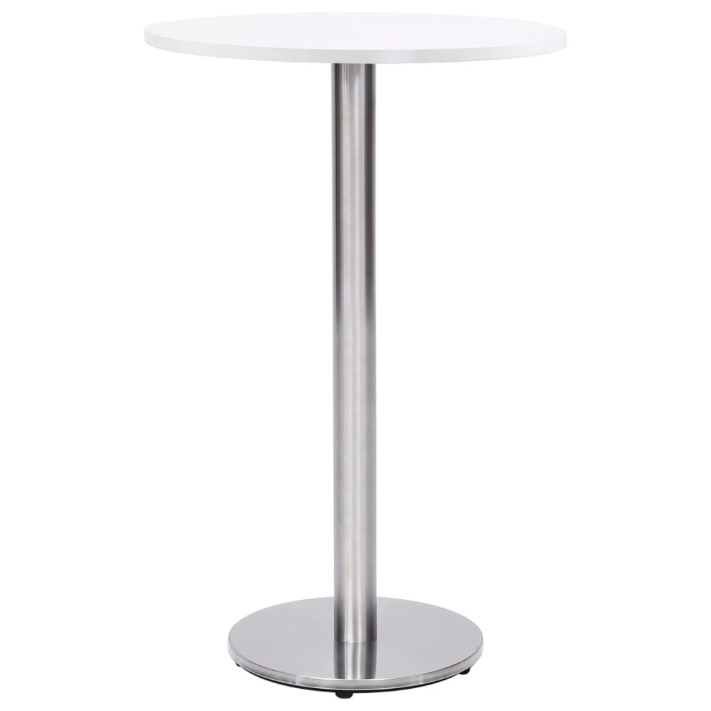 vidaXL Châssis de table de bistrot argenté Ø45x107 cm acier Image du produit 