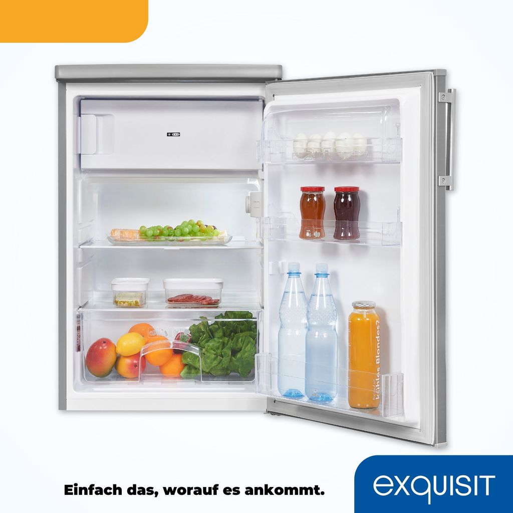 Exquisit Kühlschrank KS16-4-HE-040D inoxlook | Standgerät | Produktbild 5