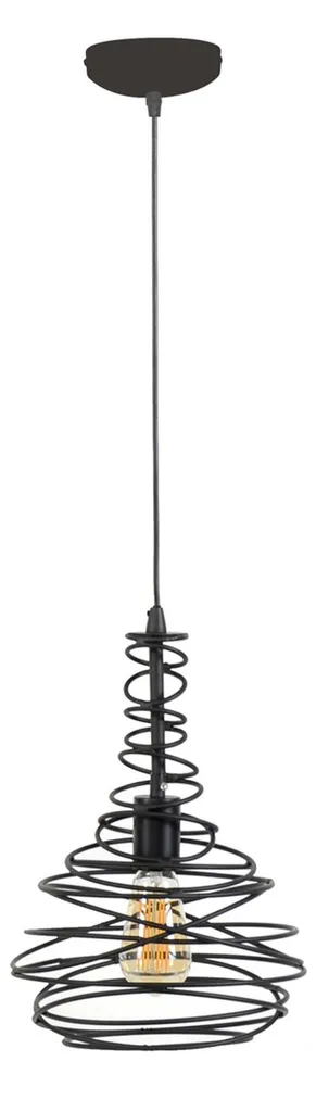 Plafonnier FURNLUX Spinn Noir 25 cm - Luminaire Design Industriel Chic