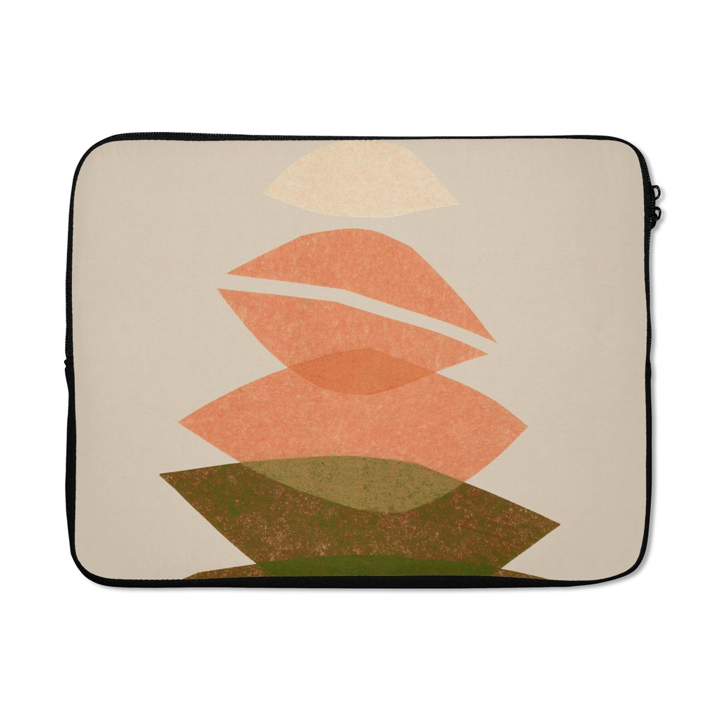 MuchoWow Laptop Hülle 15 Zoll Formen - Pastell - Farben - Abstrakt Laptoptasche - Laptoptasche - Sleeve - Rundum-Schutz