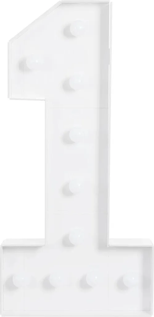 Chiffre 9 lumineux 23 cm 10 LED blanc chaud sans fil ambiance cosy chic