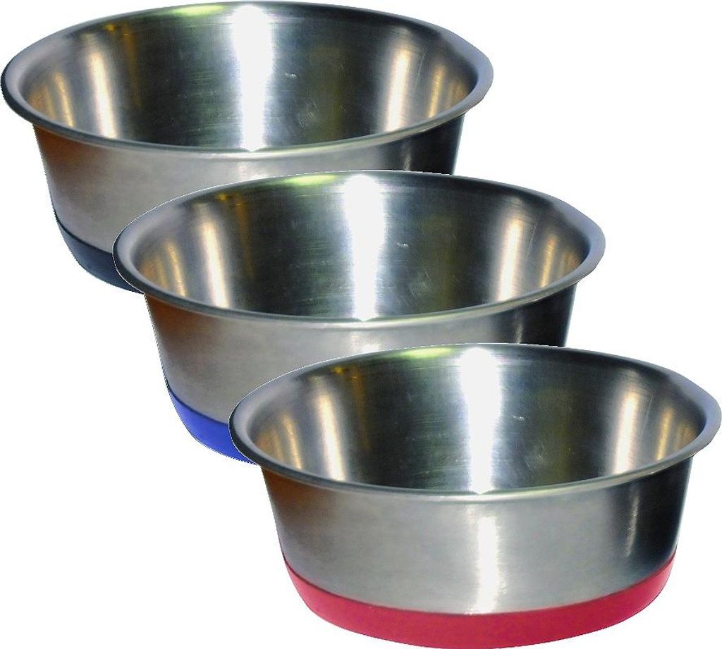 Metall-Hundenapf mit Gummiauflage 1,8 l