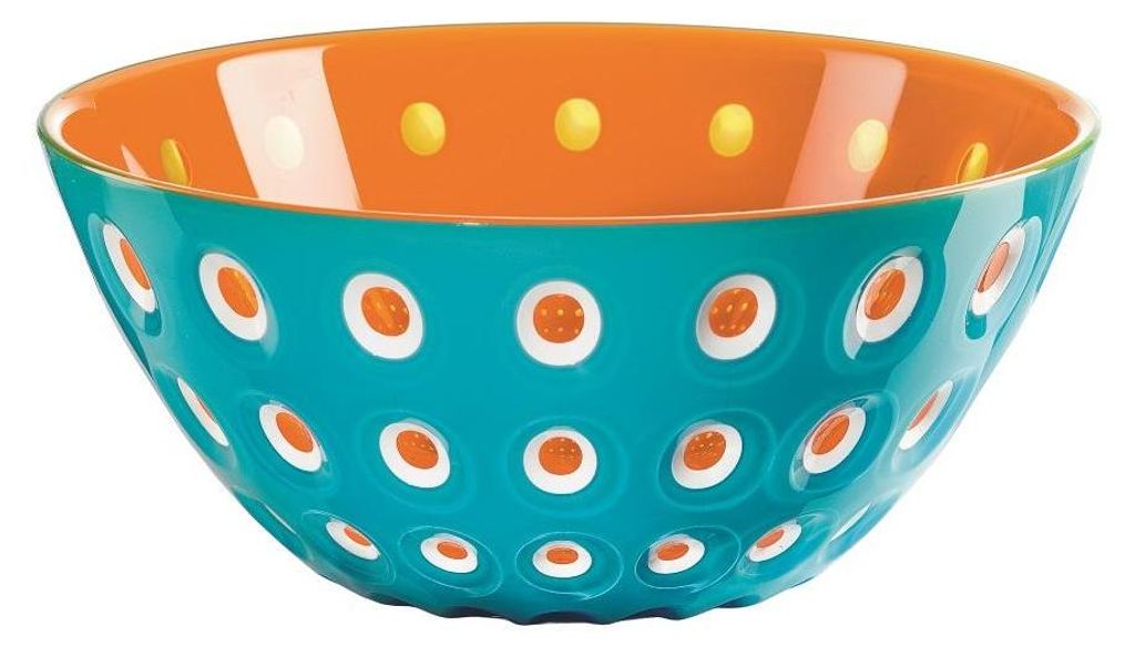 Guzzini Coupe LE MURRINE azur-blanc-orange, D ca. 20 cm Image du produit 
