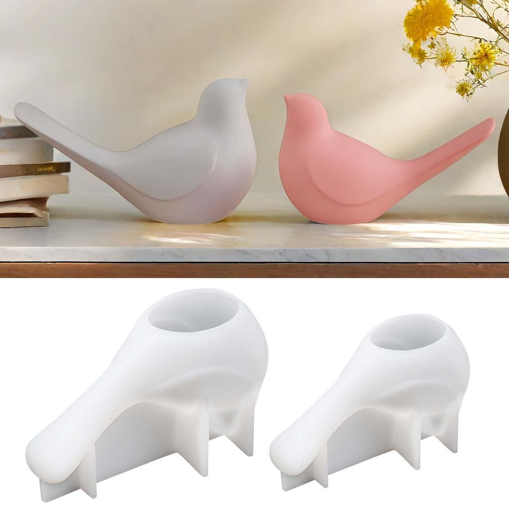 2 Silikonformen, Gussformen für Vögel, Ostern, für Gips und Epoxidharz