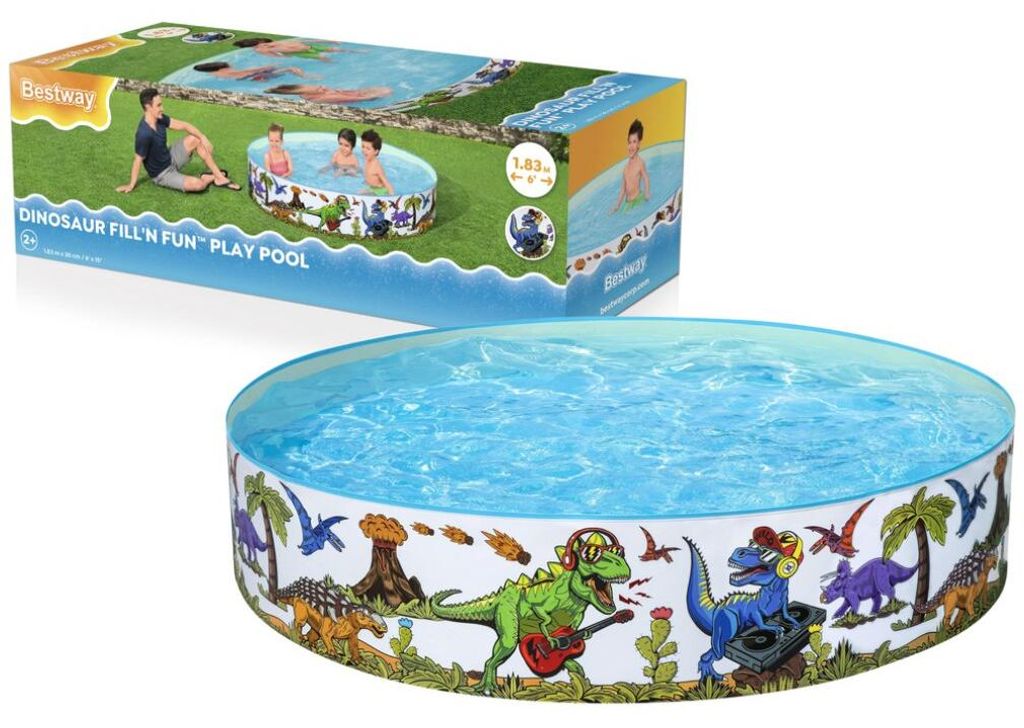 Bestway® Fill 'n Fun™ Opblaasbaar zwembad, dinosaurus, Ø Productafbeelding 