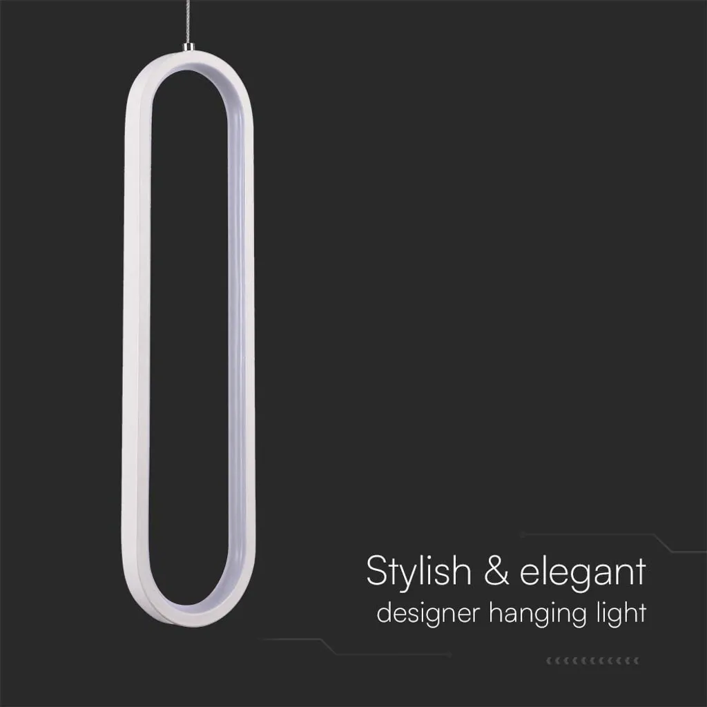 Éclairage LED Suspendu Doux 3000K Anti-Éblouissement Blanc Moderne - 9