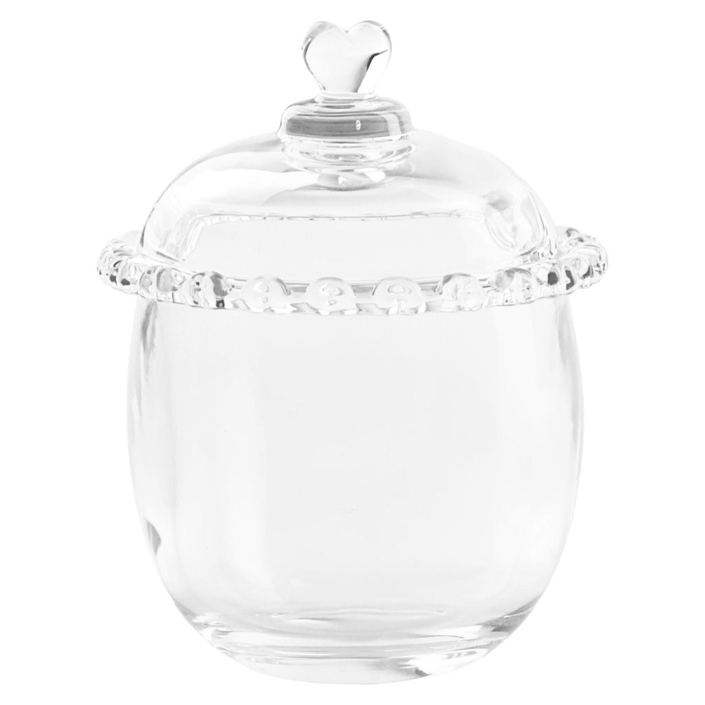 Zuckerdose aus Glas AMORA mit Deckel – elegante Zuckerdose für Küche & Esstisch, für Zucker, Pralinen, Konfitüre – klassisches Design