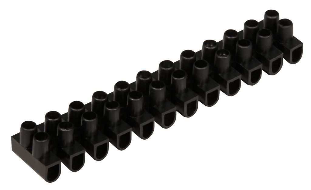 Lüsterklemme McPower, 12 Klemmen, 2,5mm², 3A, schwarz