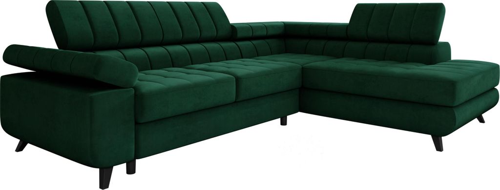 MIRJAN24 Ecksofa Nord Premium, Polsterecke vom Hersteller, L-Form Ecke, Bettkasten und Schlaffunktion (Farbe: Piano 26, Seite: Rechts)