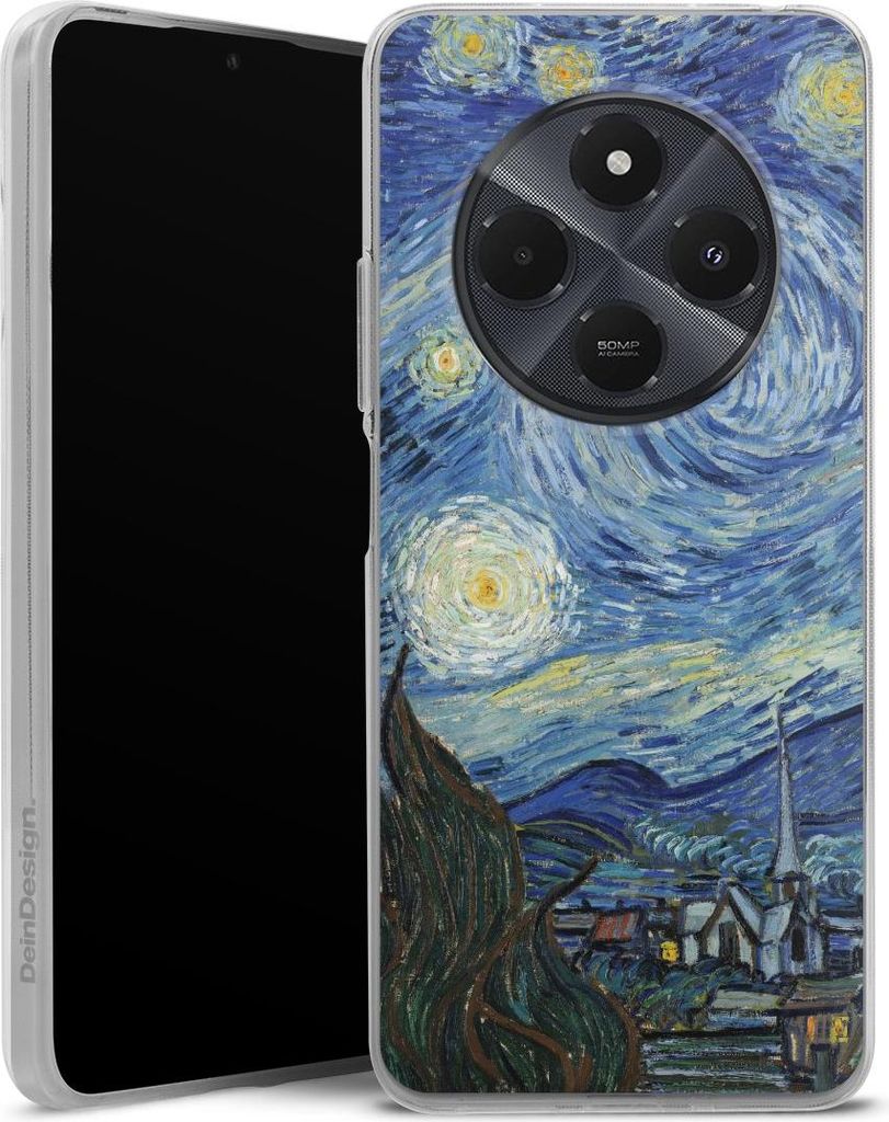 DeinDesign Handyhülle für Xiaomi Redmi 14C Silikon Hülle Case Smartphone Schutzhülle Kunst The Starry Night Vincent Van Gogh