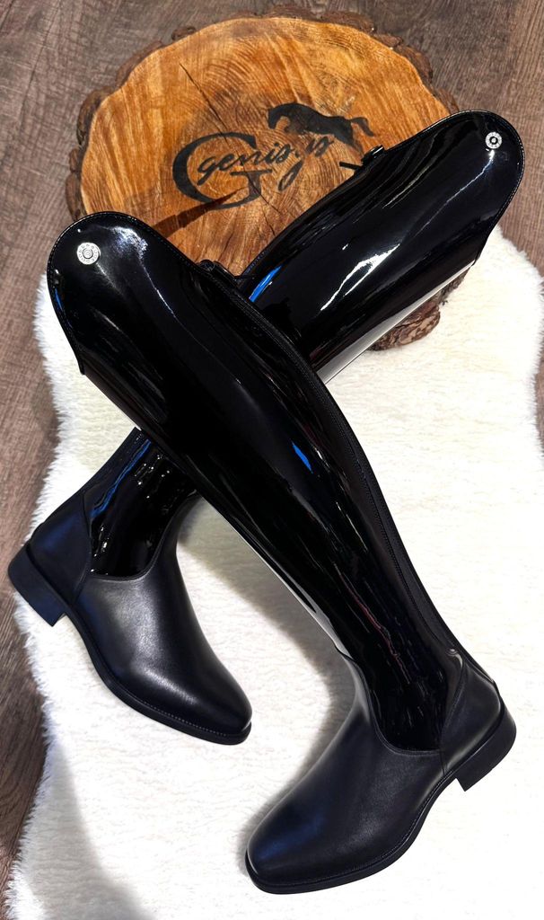 DeNiro Tricolore PURO DRESS VERTEX Dressurstiefel Reitstiefel mit Lack 39 MA/S