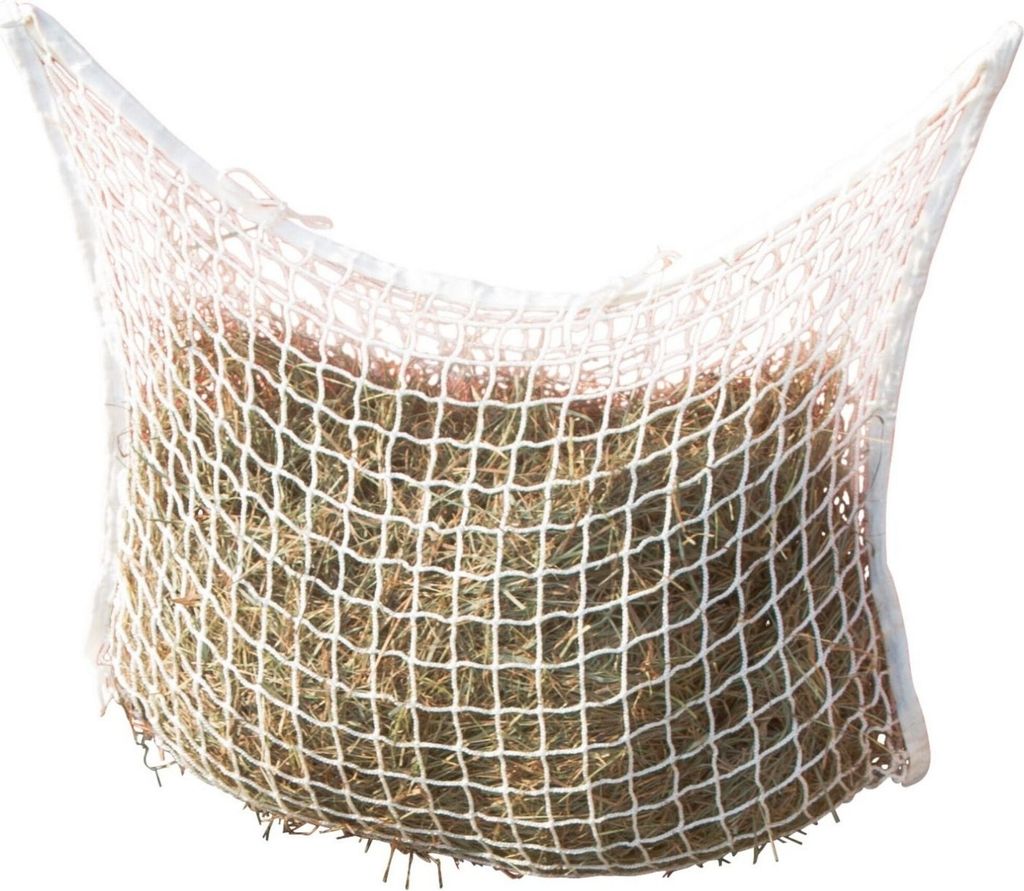 AVERDE Heunetztasche 160 x 100 cm, weiß, Maschenweite 4,5 x 4,5 cm
