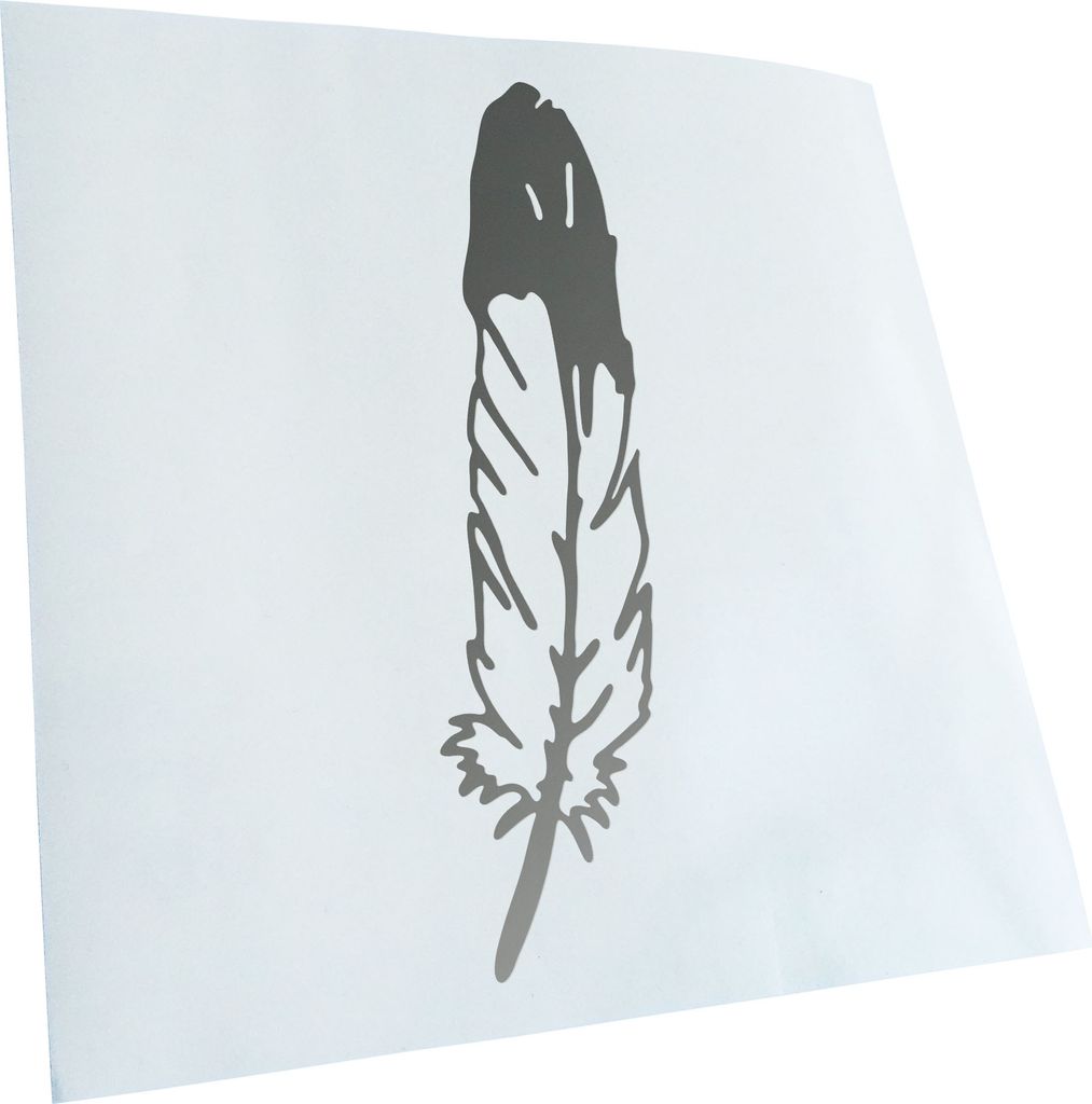 hauptsachebeklebt Kiwistar - Autoaufkleber - Feder Feather Vogel Bird Heckscheibe - Aufkleber für Auto Kfz Fahrrad, LKW, Truck Mofa