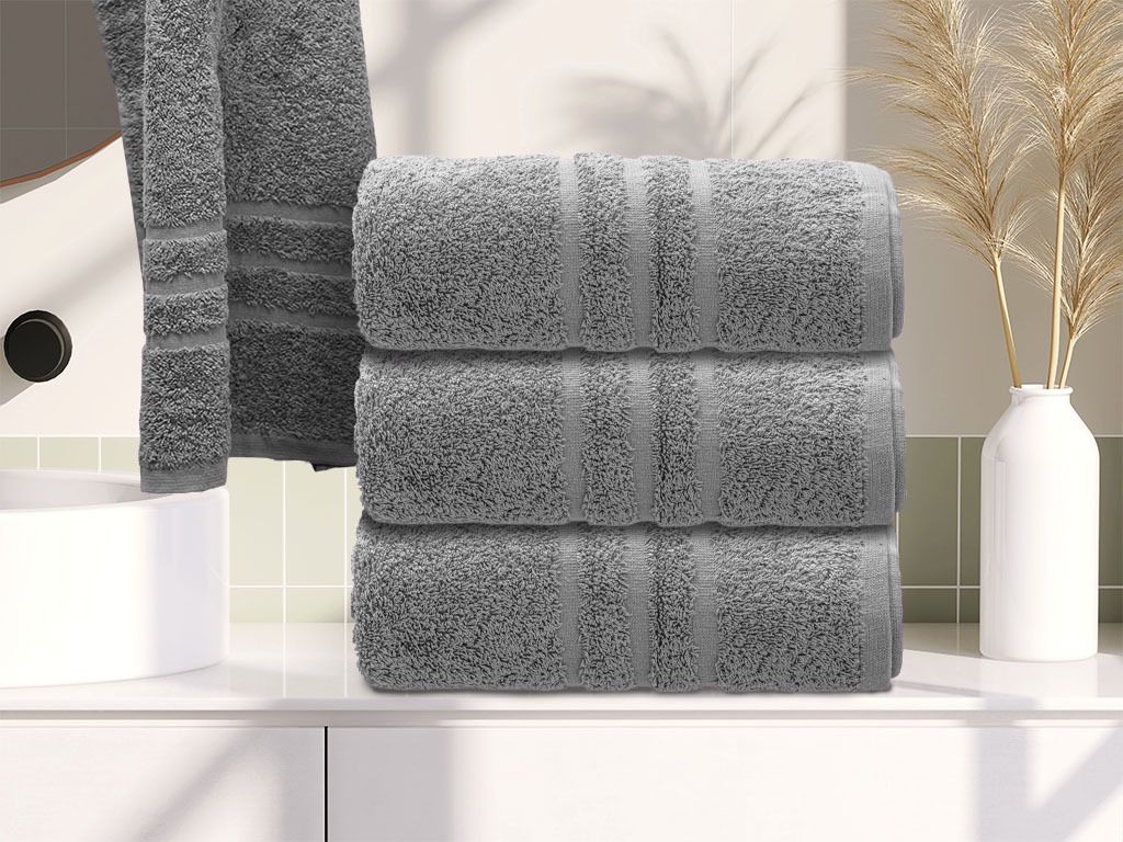 Handtuch Comfort 50 x 100 cm hellgrau, 100% Baumwolle