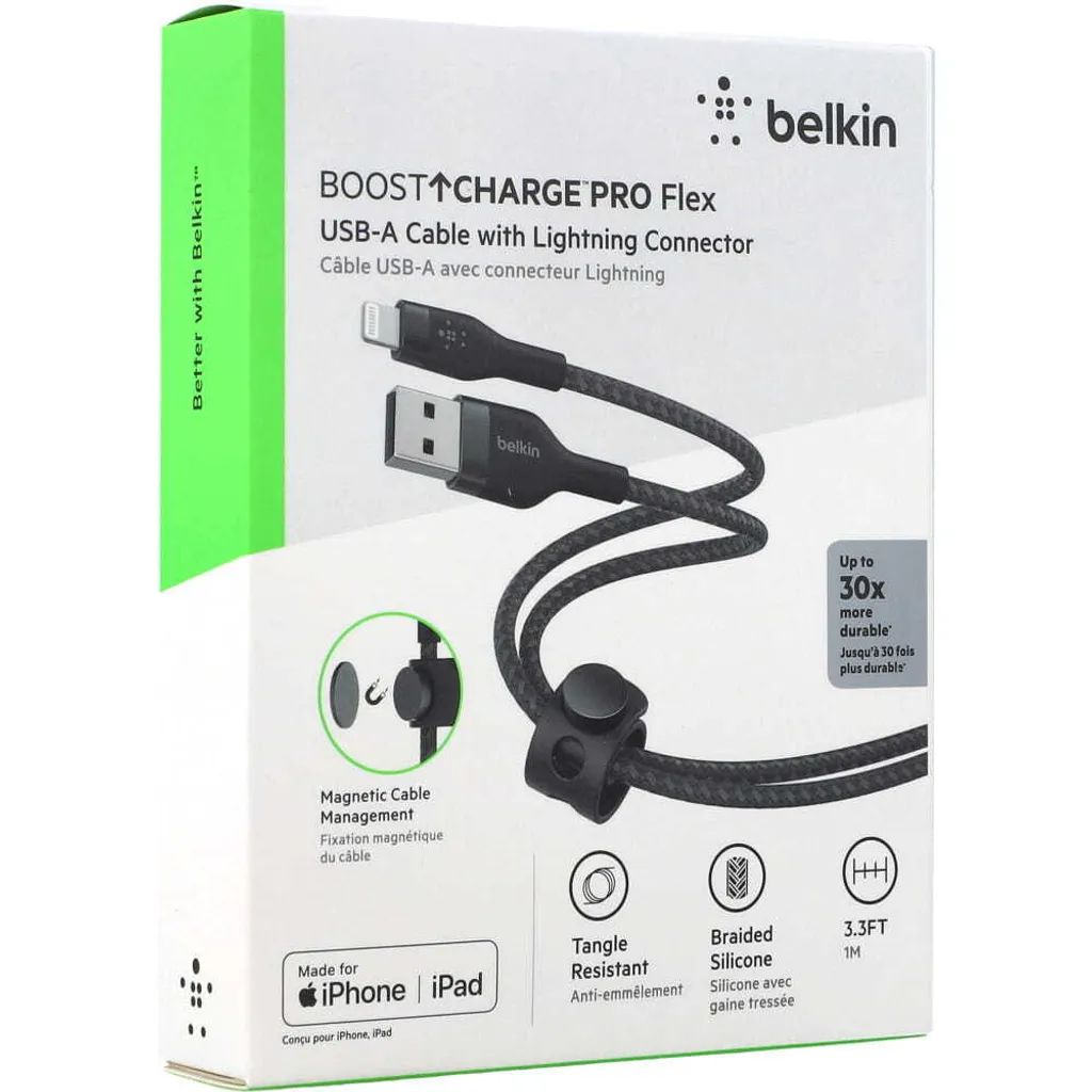 Belkin Cavo Lightning 1 Metro Nero CAA010BT1MBK | Resistente - 11