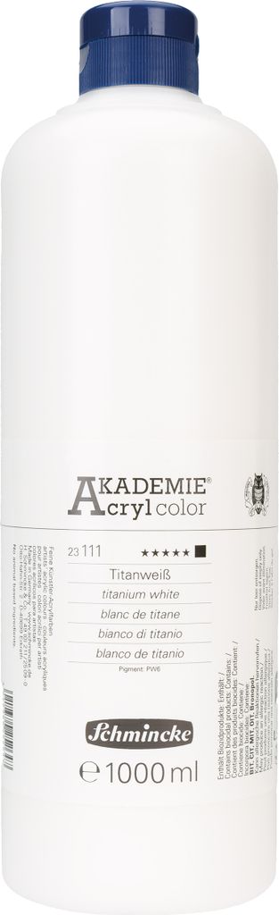 Schmincke AKADEMIE Acryl - Titanweiß 1000ml Acrylfarbe - 23 Produktbild 