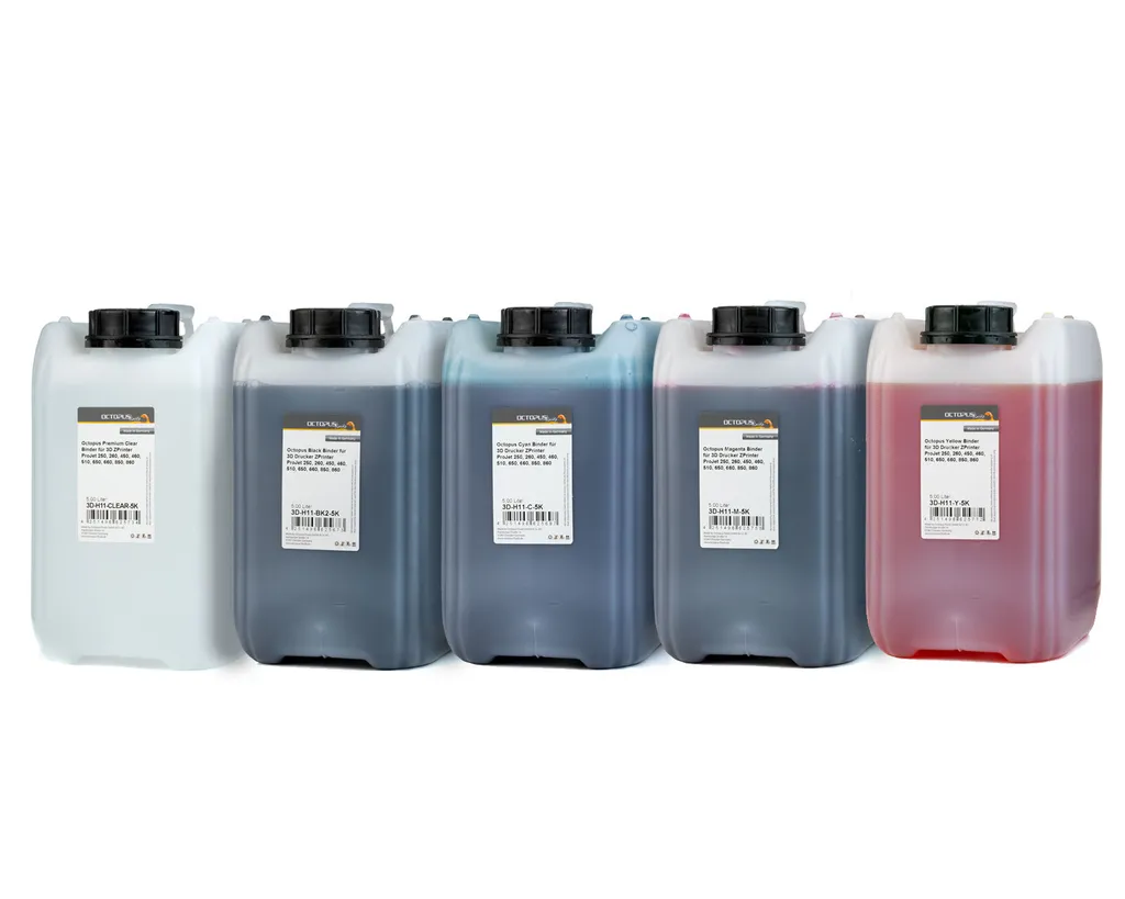 Consommable Impression 3D Liant Jaune 5 Litres pour ZPrinter ProJet - 2