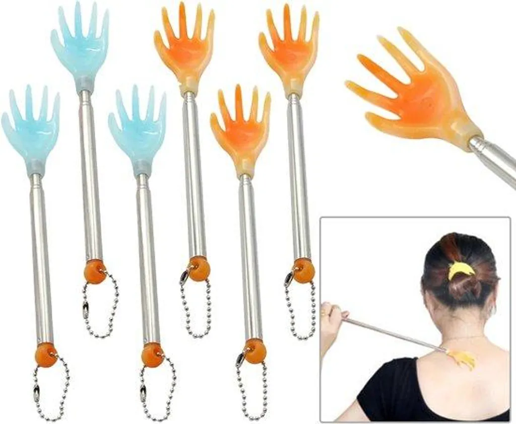 Grattoir à dos extensible en acier inoxydable télescopique 17-47 cm