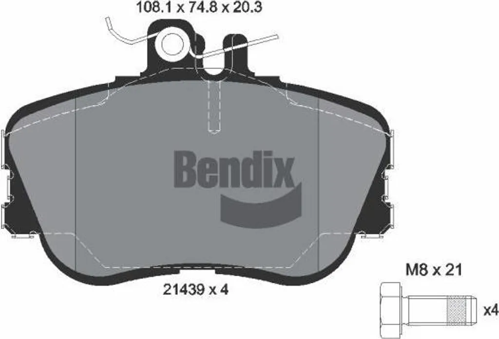 Plaquettes BENDIX BPD1205 Haute Qualité OE 0024202120 Classe C