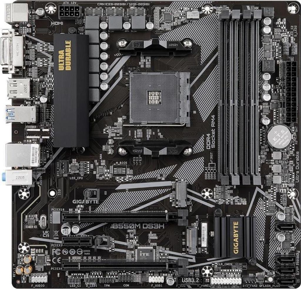 Gigabyte B550M DS3H AMD B550 Socket AM4 micro ATX Zdjęcie produktu 