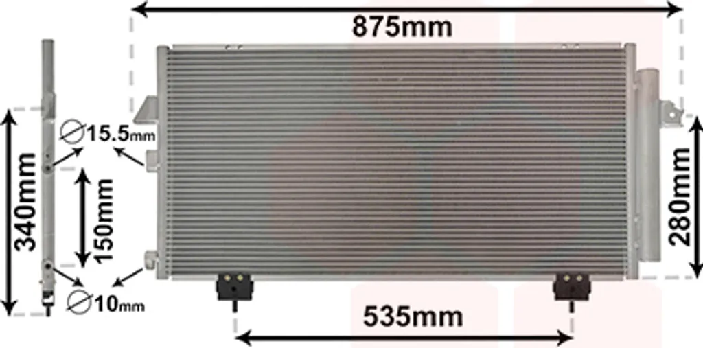 Refroidisseur clim ultra performant 730*377*16 avec sécheur intégré
