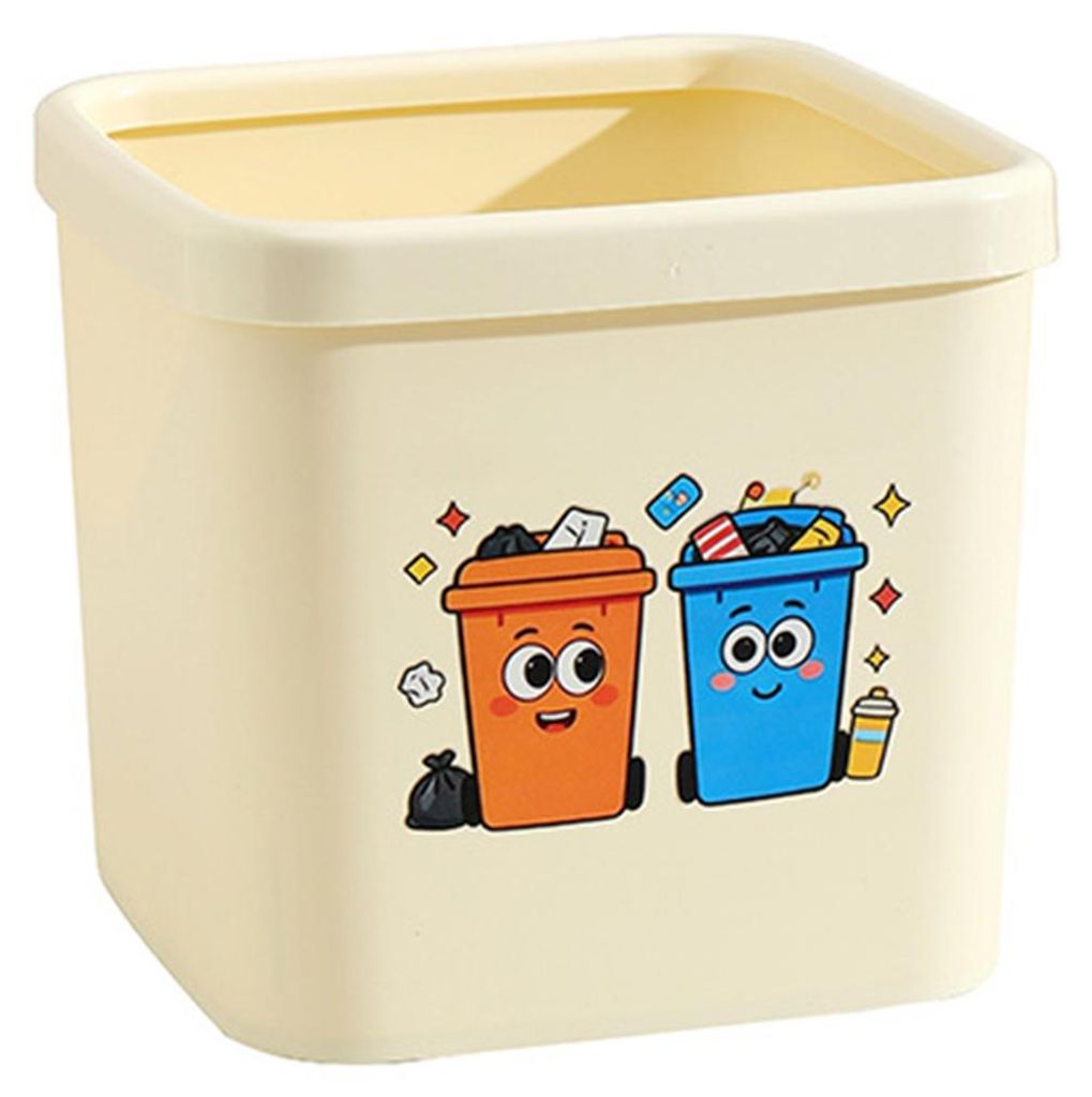 Niedlicher kleiner Papierkorb mit Cartoon-Motiv, lustiger Tisch-Abfalleimer, Mini-Mülleimer für Schreibtisch, Schminktisch usw.