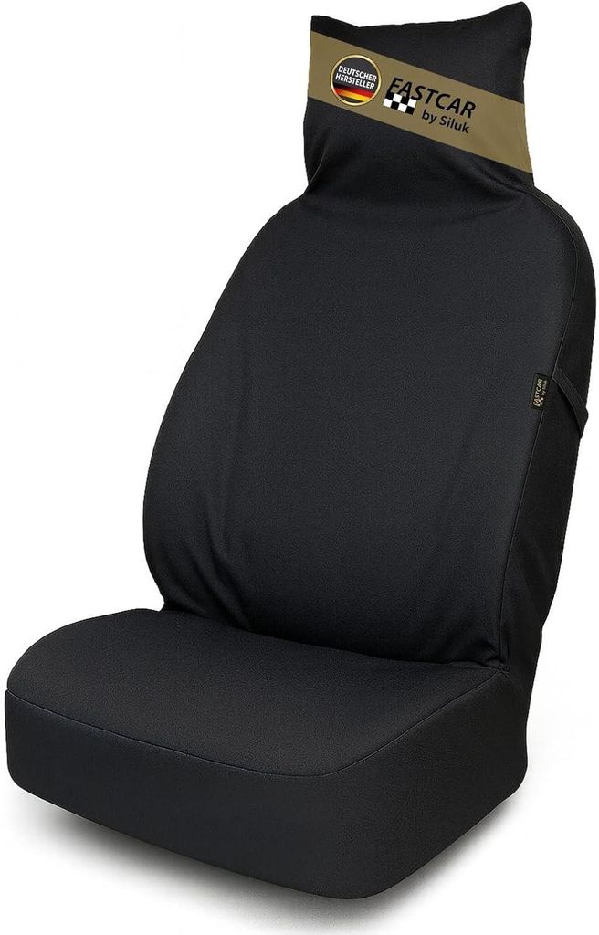 SILUK Universal Autositzbezug wasserdicht – Autositzauflage für Fahrer & Vordersitze Robuster Schonbezug für Arbeit, Werkstatt (Softshell, Basic)