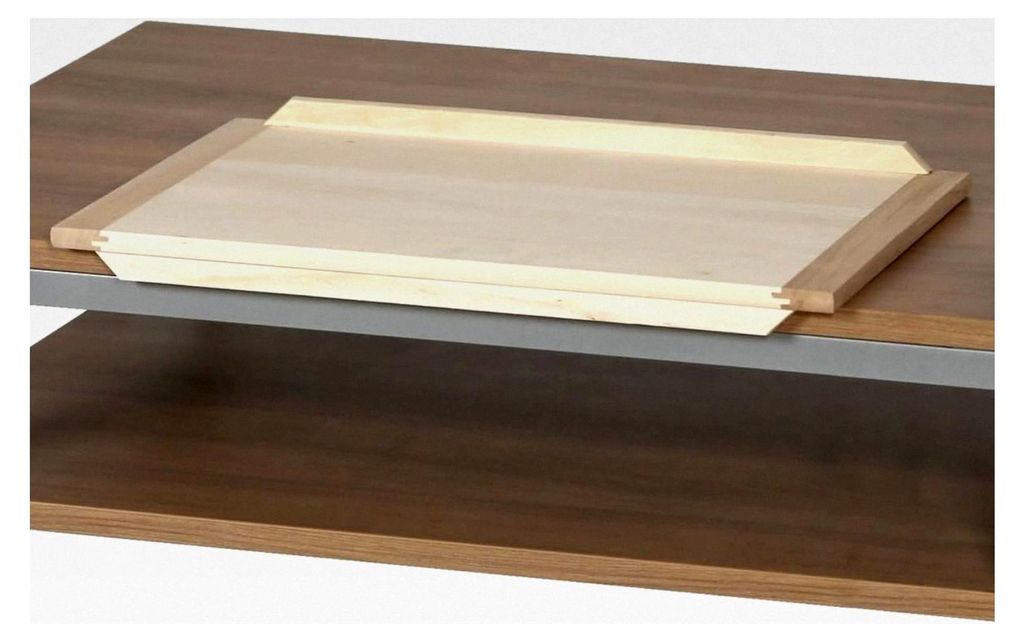 Massivholz Teigbrett, Nudelbrett, Backbrett mit 2 Anschlagskanten, Brettgröße: 70 x 50 cm