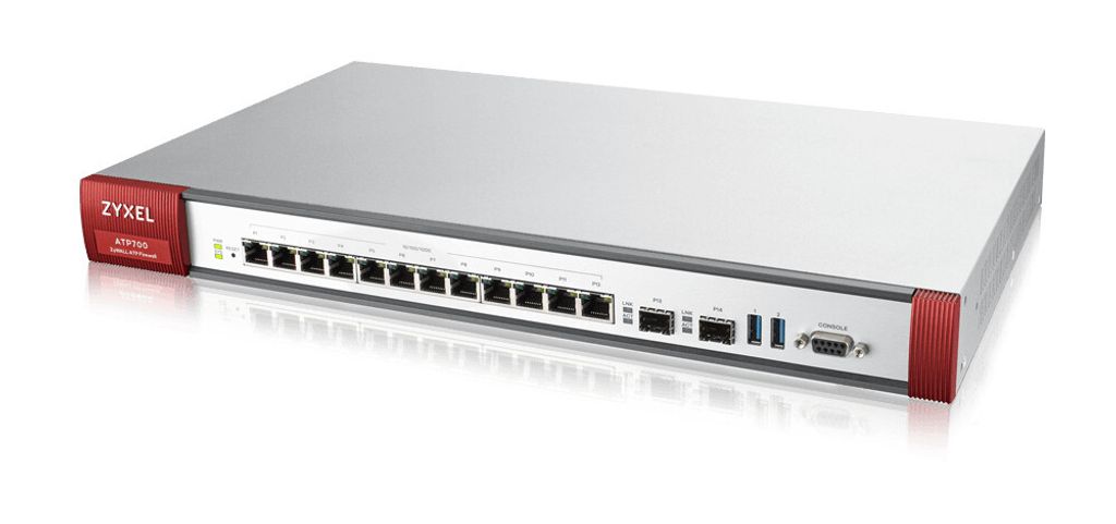 Débit du pare-feu, ZyXEL, ATP700, 6000 Mbit/s, Argent/Rouge Image du produit 