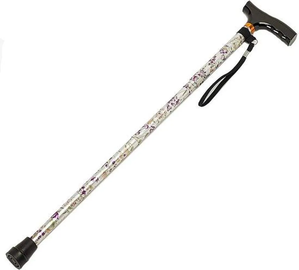 Canne de marche stable anti-douleur réglable 735-825 mm bois noble