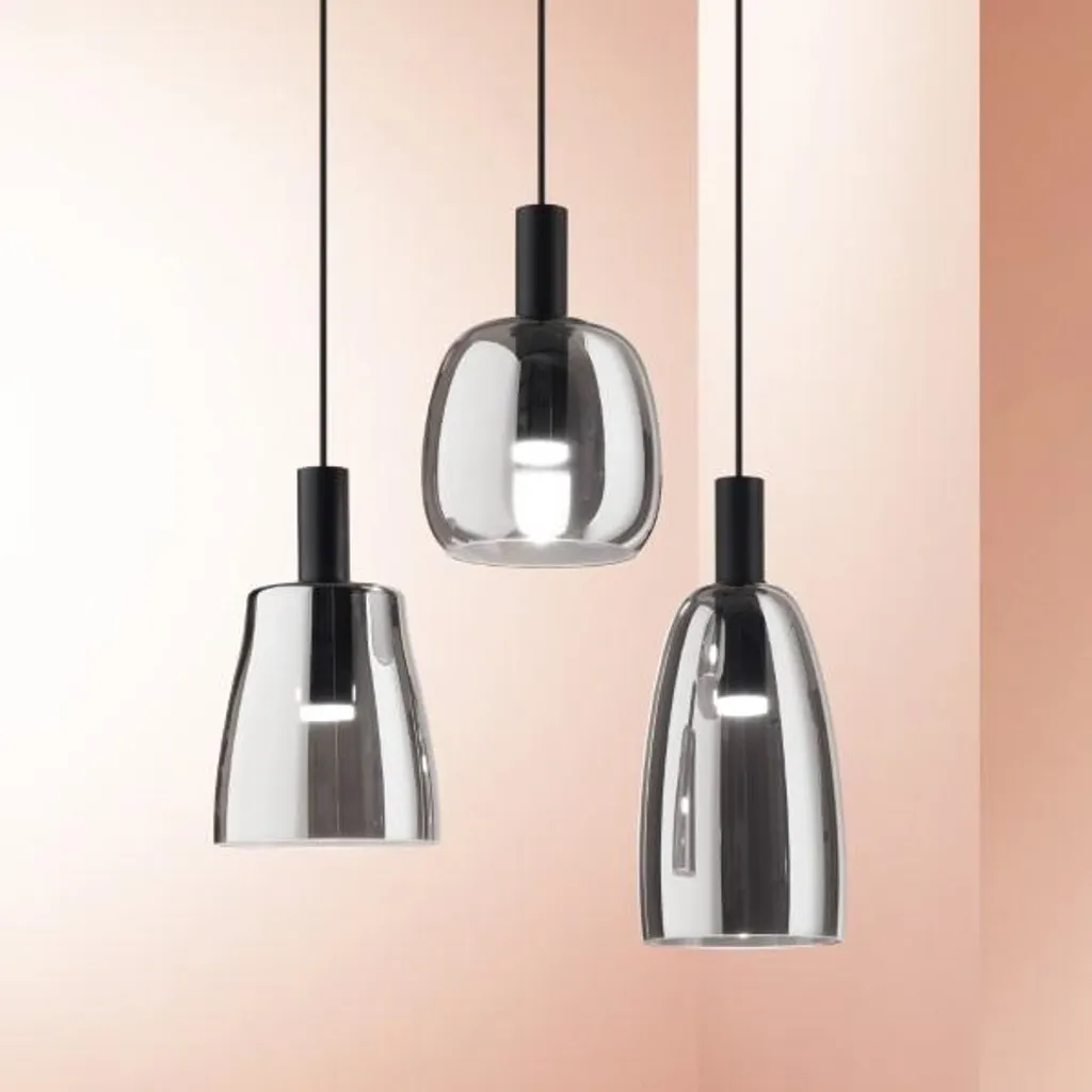 Suspension LED COCO Verre Fumé : Éclairage Design Anti-Éblouissement